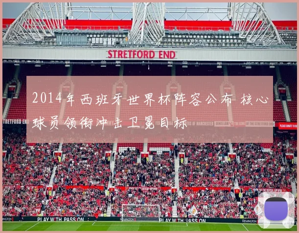 2014年西班牙世界杯阵容公布 核心球员领衔冲击卫冕目标