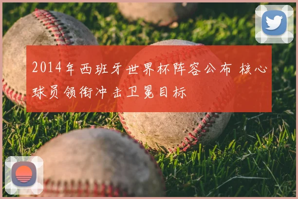 2014年西班牙世界杯阵容公布 核心球员领衔冲击卫冕目标